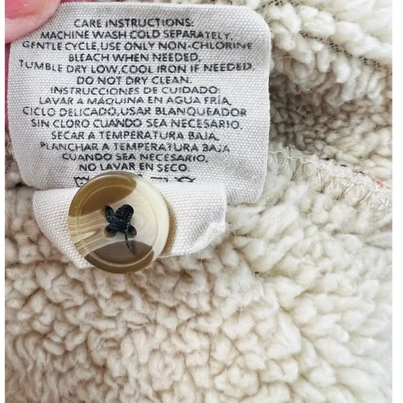 Sage Collective Women's Shacket Faux Fur‎ Lined Plush Plaid Button Front XL Warm - Picture 6 of 10